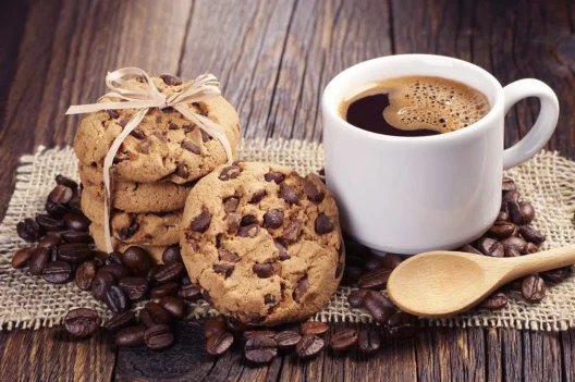 coffee, cookies, cup